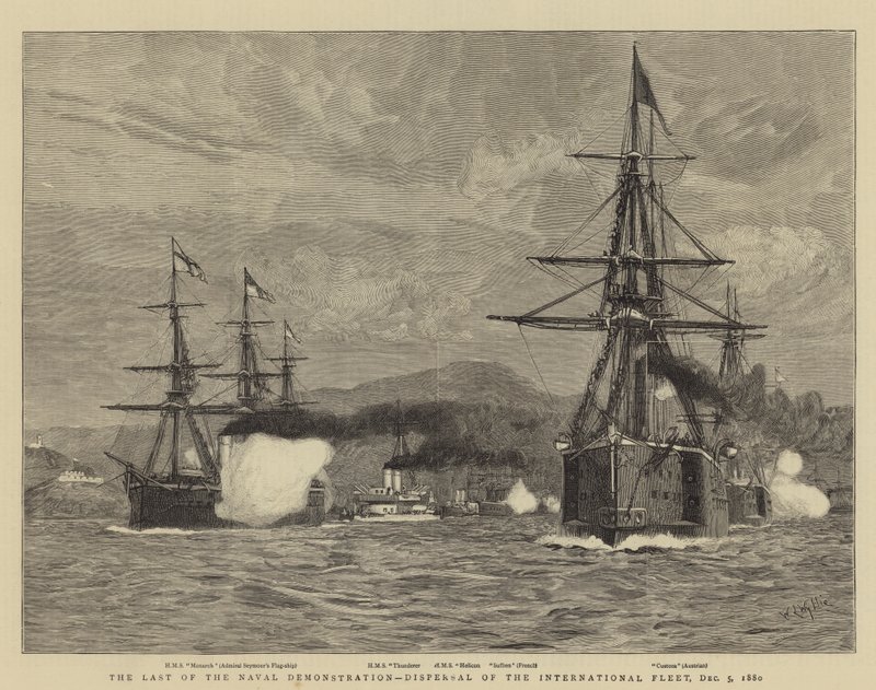 O Último da Demonstração Naval, Dispersão da Frota Internacional, 5 de dezembro de 1880 de William Lionel Wyllie