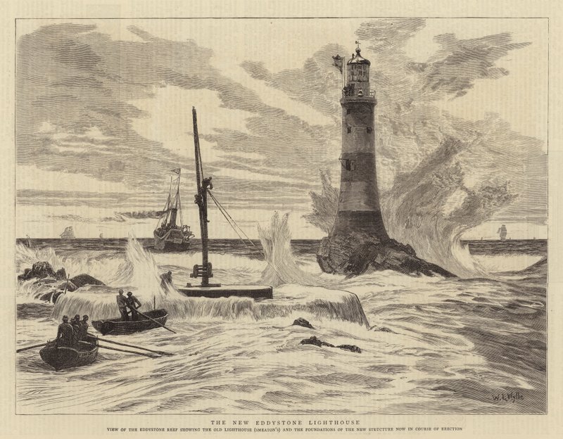 O novo farol de Eddystone de William Lionel Wyllie
