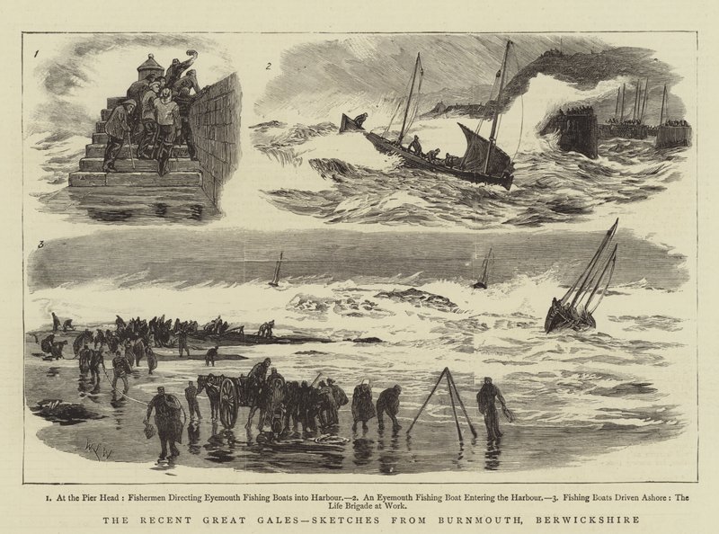 As Grandes Vezes Recentes, Sketches from Burnmouth, Berwickshire de William Lionel Wyllie