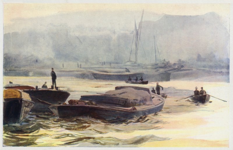 Barcaças burras na piscina de William Lionel Wyllie