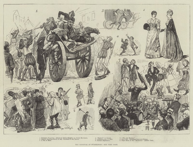 O Carnaval em Dusseldorf de William Lockhart Bogle