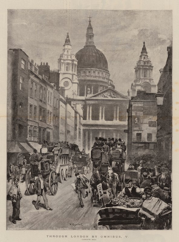 Através de Londres por Omnibus, V de William Logsdail