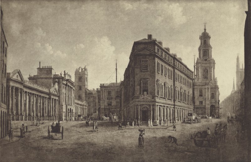 Banco da Inglaterra e Royal Exchange, 1790 de William Marlow