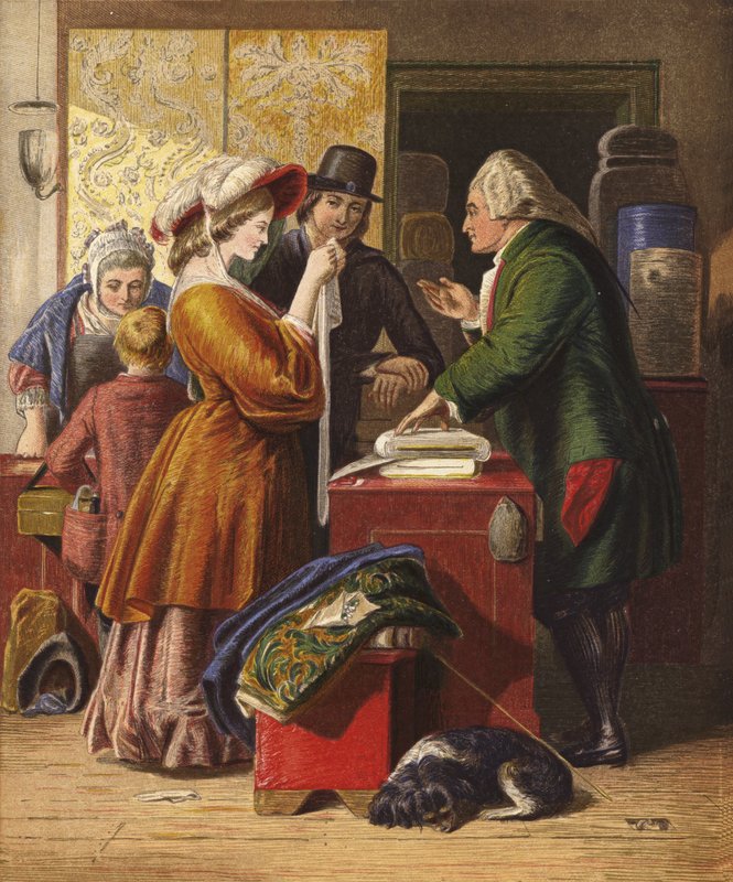 Escolhendo o vestido de casamento de William Mulready