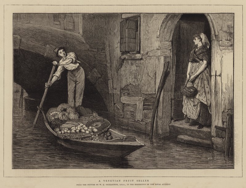 Um vendedor de fruta veneziana de William Quiller Orchardson