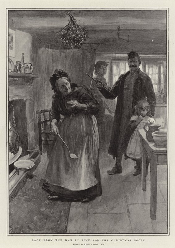 De volta da guerra a tempo para o ganso de Natal de William Rainey