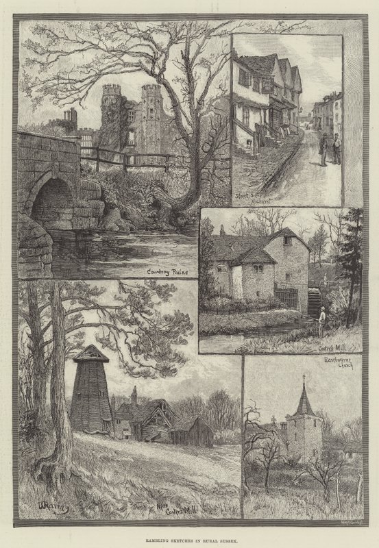 Esboços rambling em Sussex Rural de William Rainey