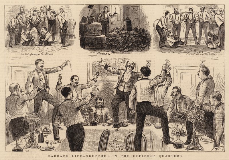 Barrack Life, esboços nos quartos dos oficiais de William Ralston