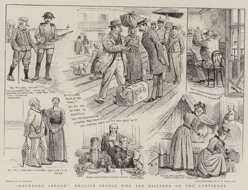 Bounders Abroad, English People que não gostam no continente de William Ralston