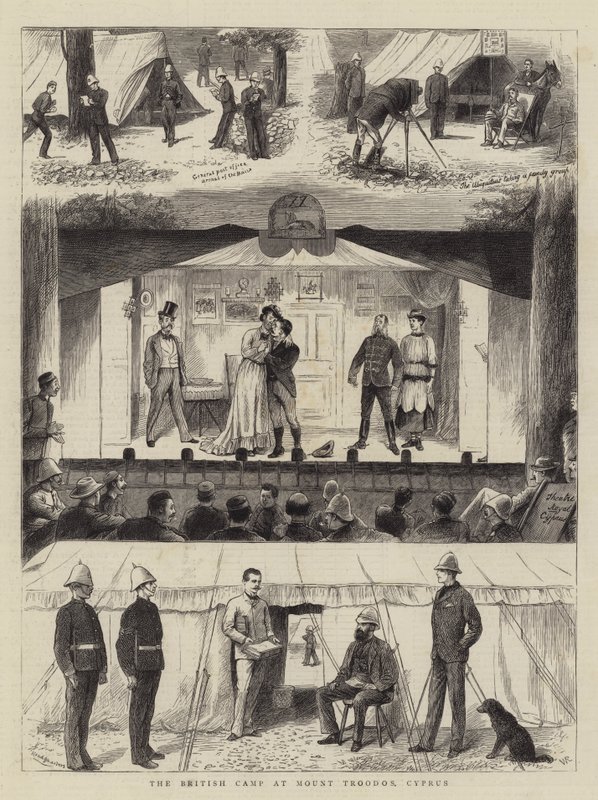 Acampamento britânico no Monte Troodos, Chipre de William Ralston