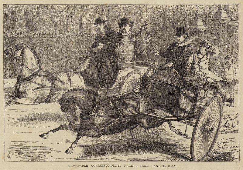 Correspondentes de jornal competindo de Sandringham de William Ralston