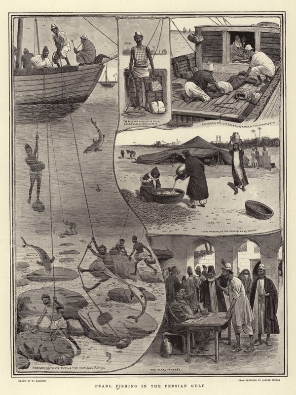 Pesca de Pérolas no Golfo Pérsico de William Ralston