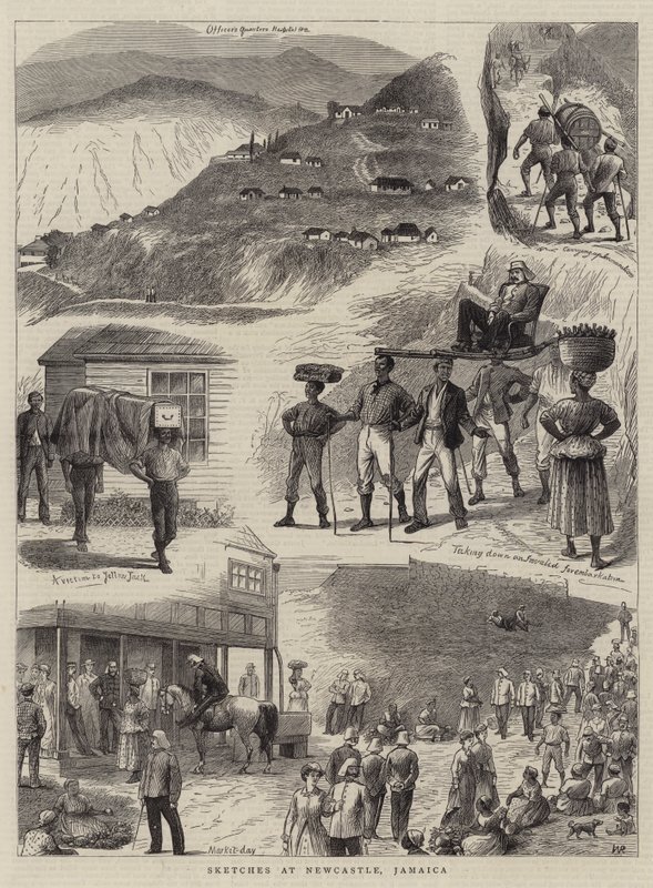 Esboços em Newcastle, Jamaica de William Ralston