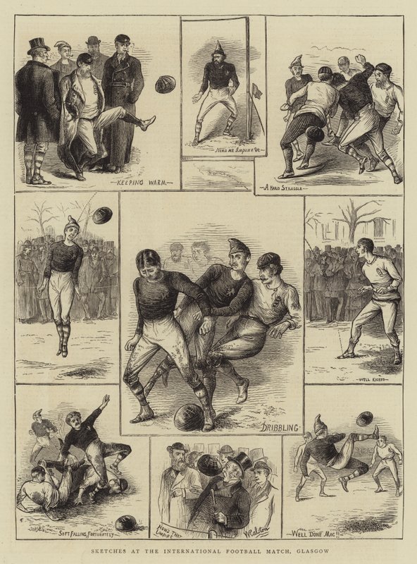 Esboços no jogo de futebol internacional, Glasgow de William Ralston