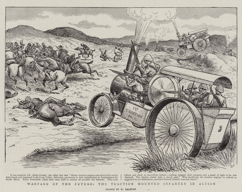 Warfare of the Future, a infantaria montada em tração em ação de William Ralston