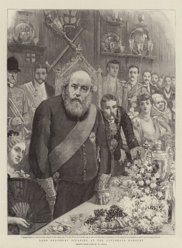 Lord Salisbury falando no Banquete do Guildhall de William Small