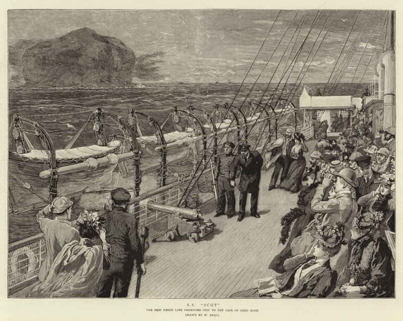 SS Scot, o novo navio de passageiros da Union Line para o Cabo da Boa Esperança de William Small