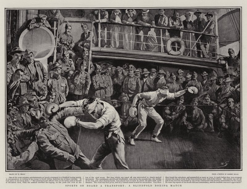 Esportes a bordo de um transporte, um jogo de boxe de venda de William Small