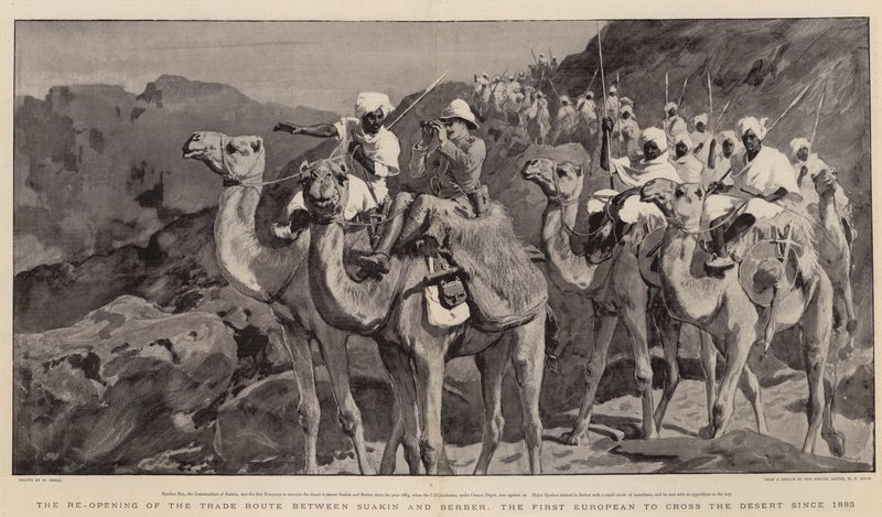 A reabertura da rota comercial entre Suakin e Berber, o primeiro europeu a atravessar o deserto desde 1883 de William Small