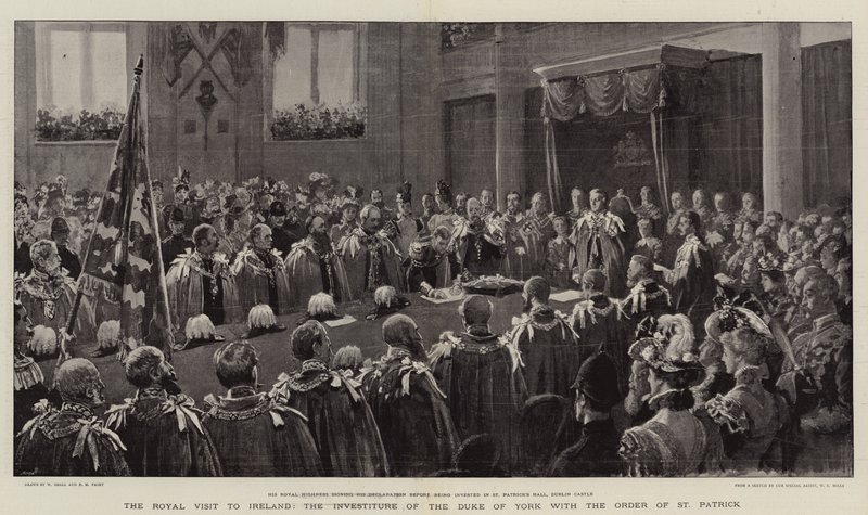 A Visita Real à Irlanda, a Investidura do Duque de York com a Ordem de São Patrício de William Small