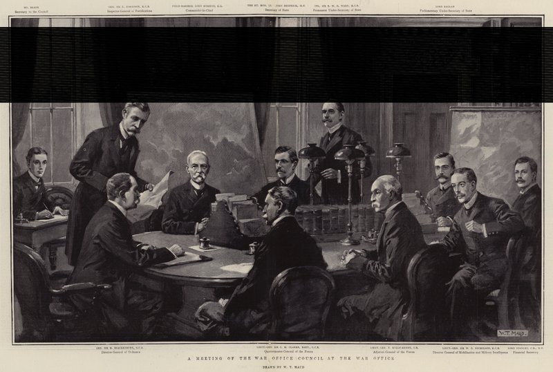 Reunião do Conselho do Gabinete de Guerra no Ministério da Guerra de William T. Maud