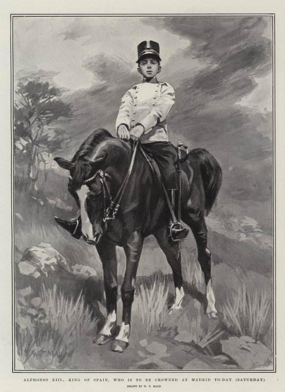 Afonso XIII, rei da Espanha, que será coroado em Madri hoje (sábado) de William T. Maud