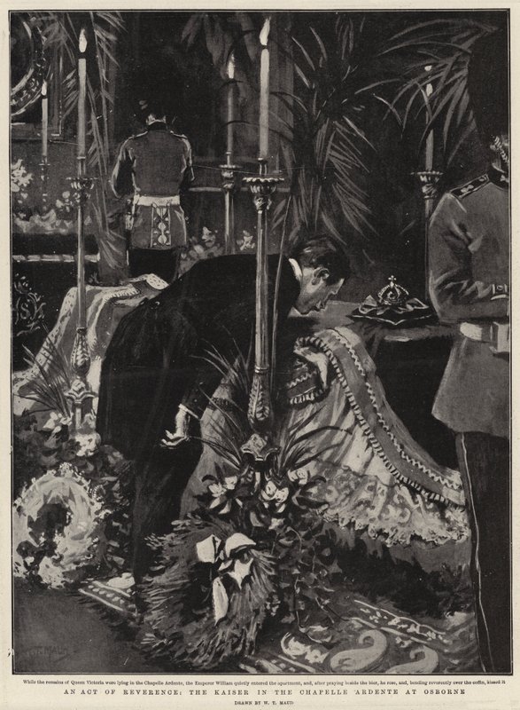 Um ato de reverência, o Kaiser na Chapelle Ardente em Osborne de William T. Maud