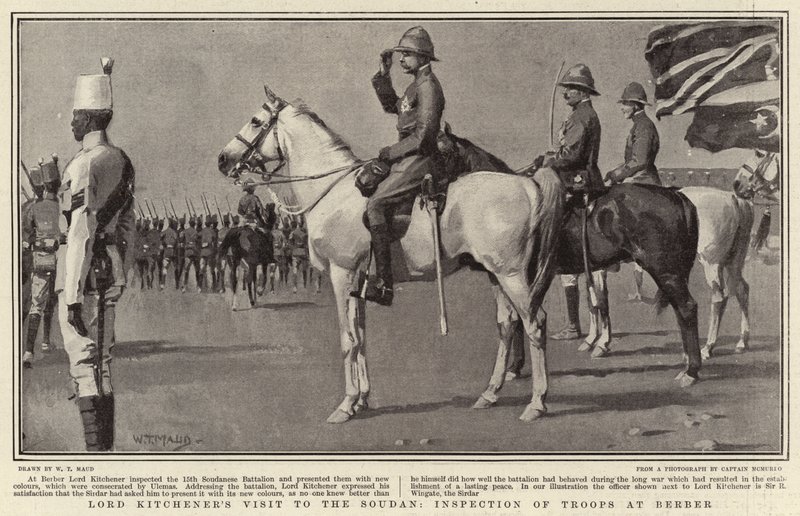 Visita do Lord Kitchener ao Sudão, Inspeção de Tropas em Berber de William T. Maud