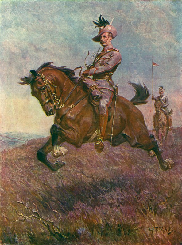 Oficial e soldado dos Lancers de New South Wales, Boer War, África do Sul de William T. Maud
