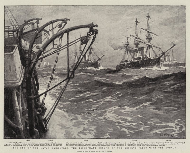 O Fim das Manobras Navais, o Retorno Triupante da Frota de Reserva com o Comboio de William T. Maud