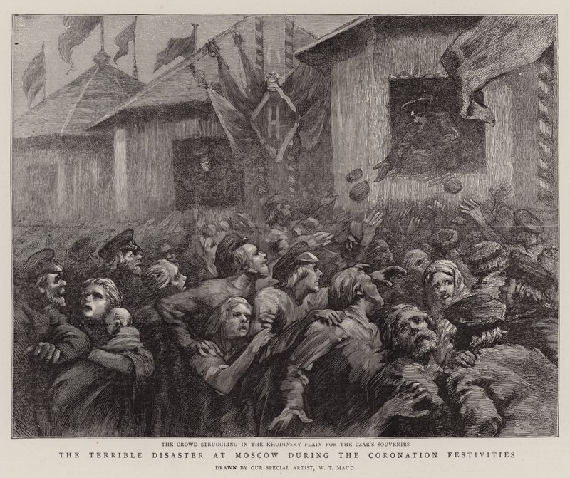 O terrível desastre em Moscou durante as festividades de coroação de William T. Maud