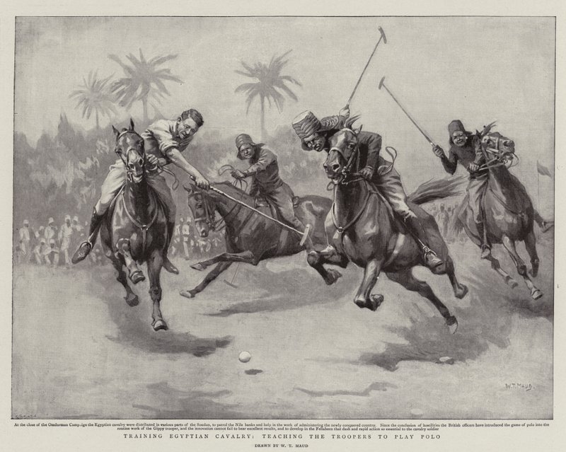Treinar Cavalaria Egípcia, ensinando os Troopers a jogar Polo de William T. Maud