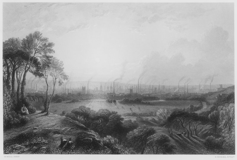 Manchester, de Kersal Moor, da foto da Royal Collection de William Wyld
