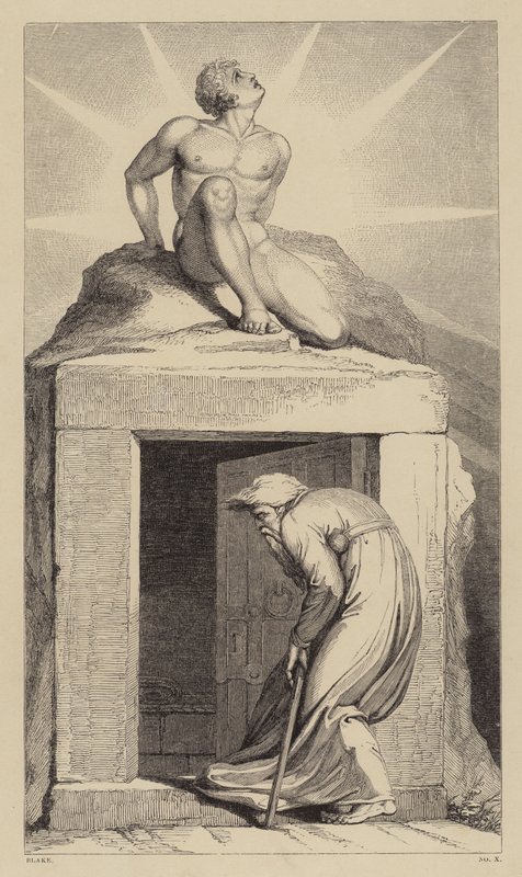 Deaths Door, ilustração para Robert Blairs poem The Grave de William after Blake