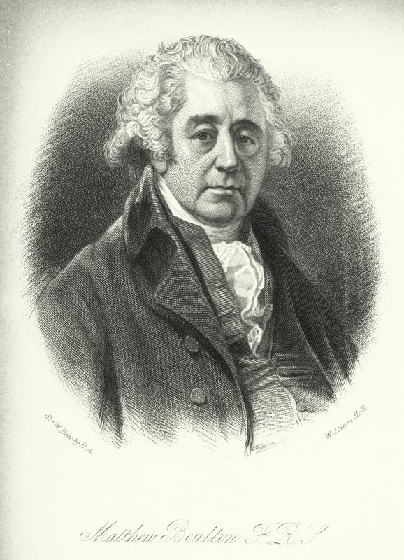 Matthew Boulton, FRS (gravura) de William (after) Beechey