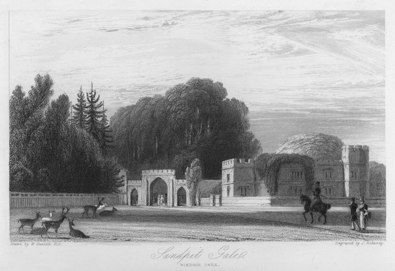 Sandpit Gate, Windsor Park (gravura) de William (after) Daniell