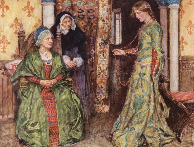 Romeu e Julieta de Shakespeare: Ato I, Cena III (litografia a cores) de William (after) Hatherell