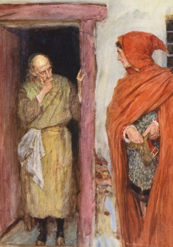 Romeu e Julieta de Shakespeare: Ato V, Cena I (litografia a cores) de William (after) Hatherell