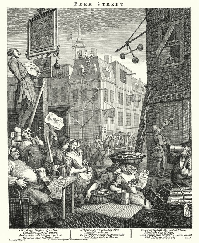 Rua da Cerveja (gravura) de William (after) Hogarth