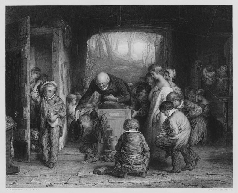 The Last In, da foto na Galeria Vernon (gravura) de William (after) Mulready