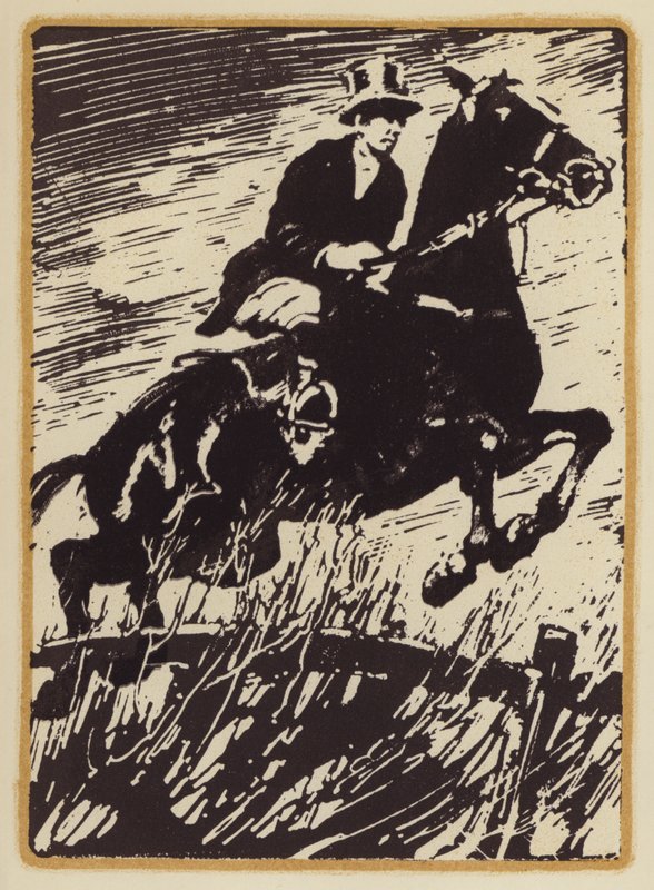 Ilustração para Memórias de um Caçador de Raposas por Siegfried Sassoon (xilogravura) de William (after) Nicholson