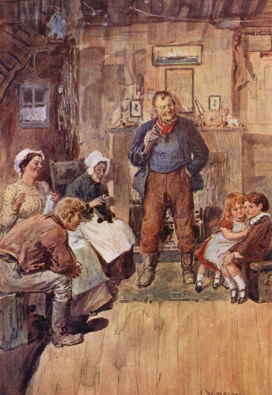 A infância de David Copperfield (litografia a cores) de William (after) Rainey