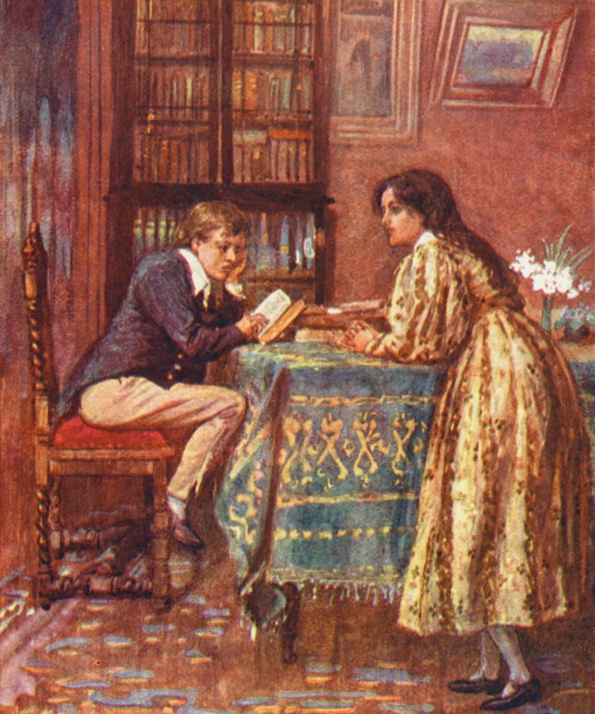 Ilustração para "O Moinho no Fio Dental" de George Eliot (litografia a cores) de William (after) Rainey