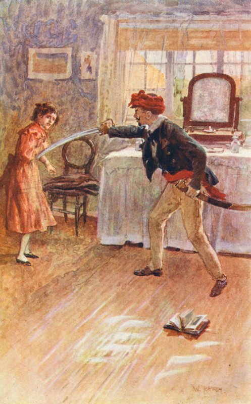 Ilustração para "O Moinho no Fio Dental" de George Eliot (litografia a cores) de William (after) Rainey