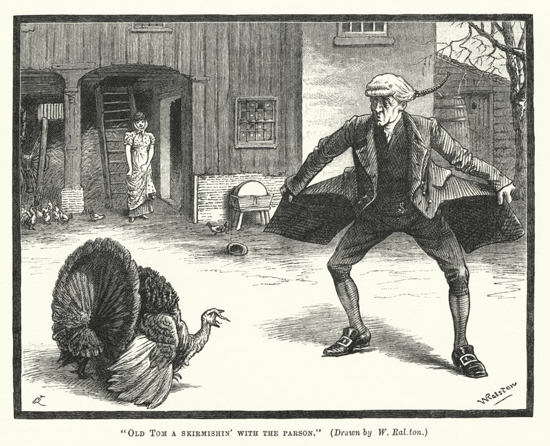 O velho Tom uma escaramuça com o pastor (gravura) de William (after) Ralston