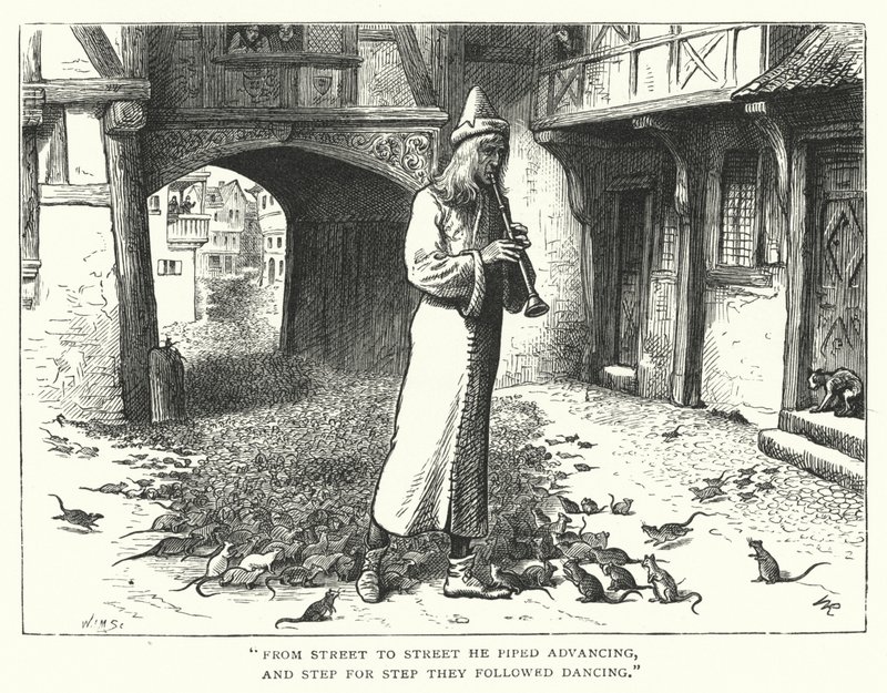 The Pied Piper Of Hamelin (gravura) de William (after) Ralston