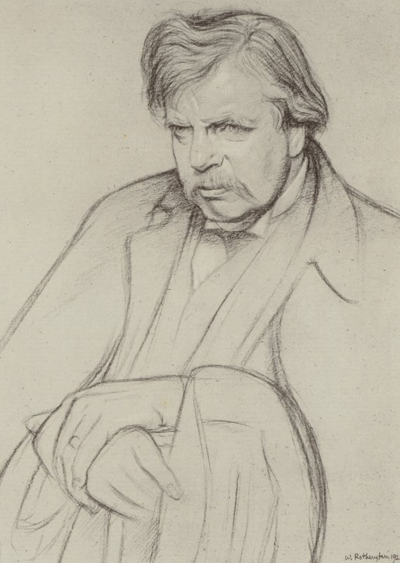 G K Chesterton (litho) de William (after) Rothenstein