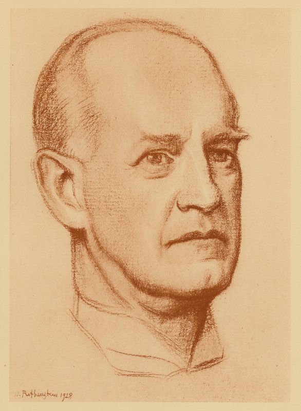 Retrato de John Galsworthy (litografia) de William (after) Rothenstein
