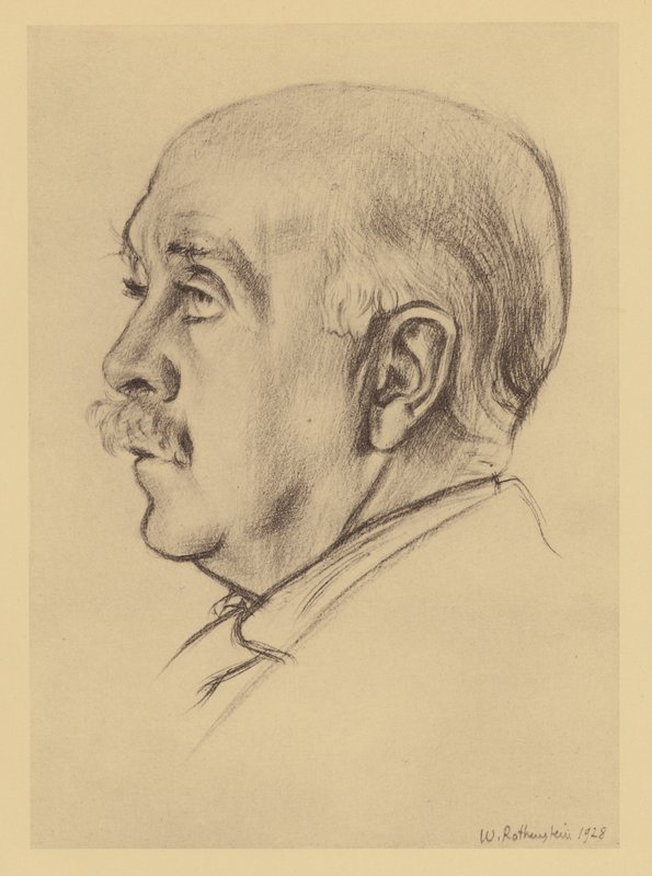Retrato de Max Beerbohm (litografia) de William (after) Rothenstein
