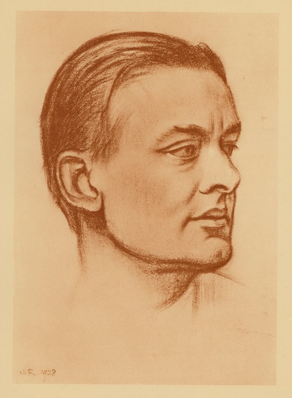 Retrato de T. S. Eliot (litografia) de William (after) Rothenstein